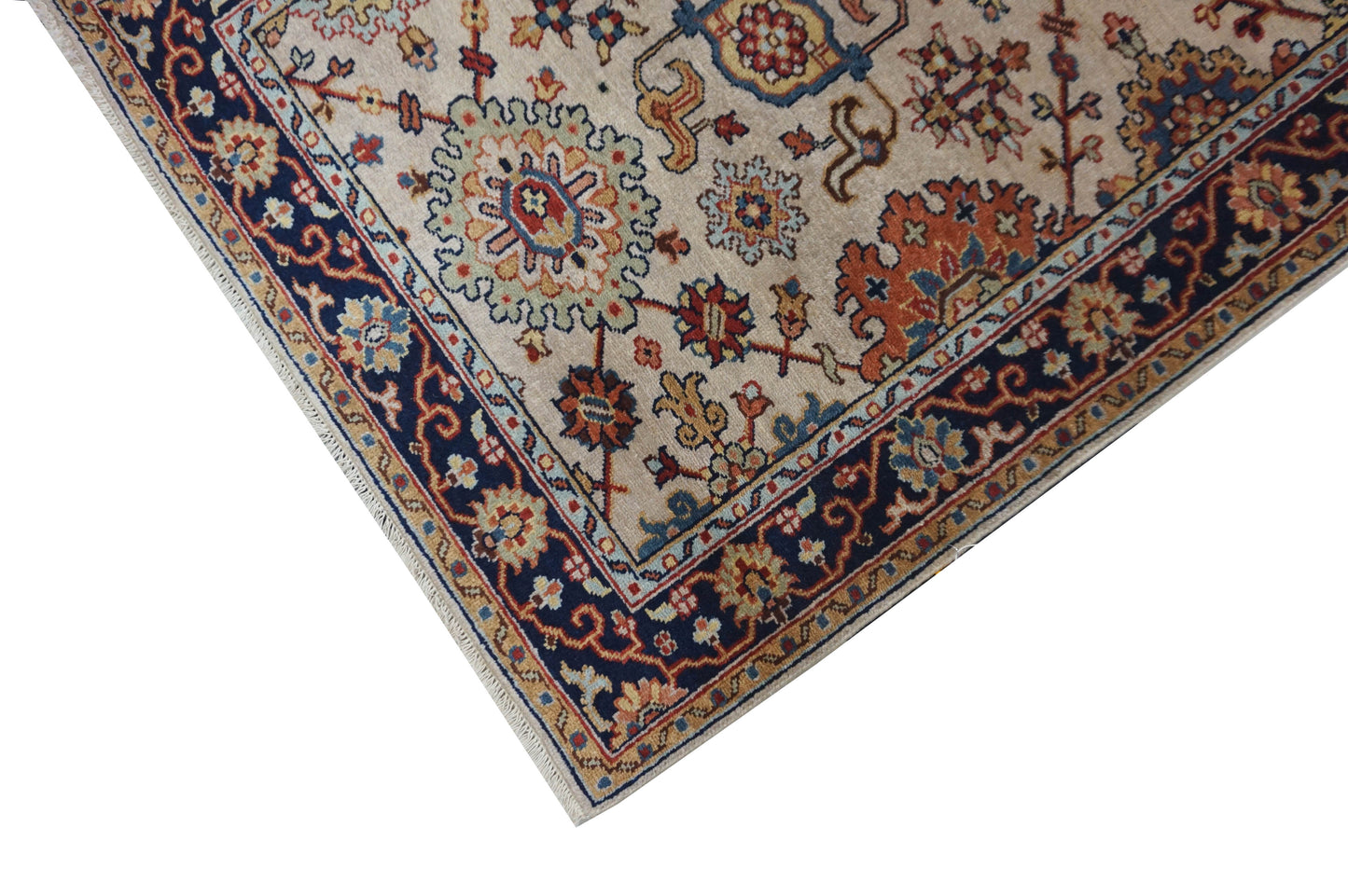 Traditional Cream SERAPI-105 3x5 Hand Knotted Area Rug from India