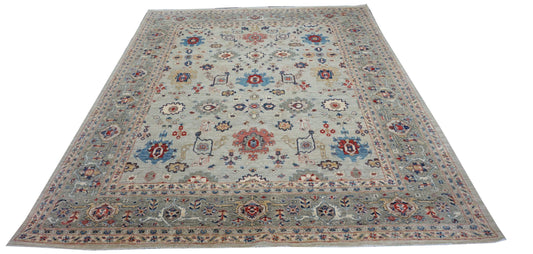 Modern Grey SERAPI 8x10 Hand Knotted Area Rug from Afghanistan