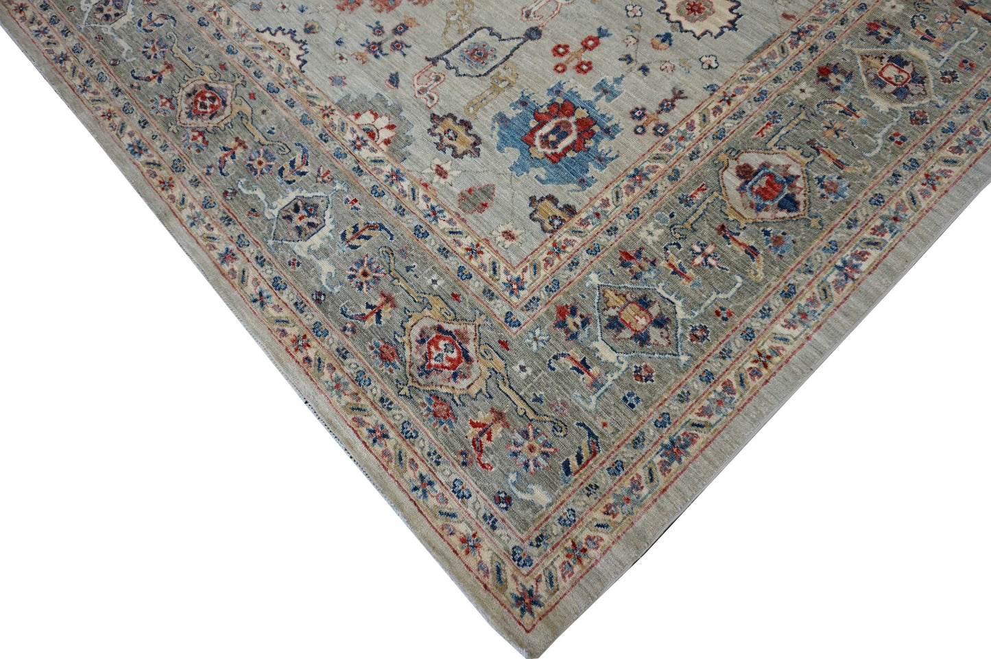 Modern Grey SERAPI 8x10 Hand Knotted Area Rug from Afghanistan