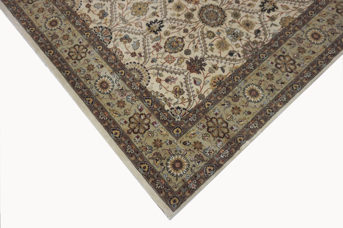 Traditional Beige 1110 6x9 Hand Knotted Area Rug from India