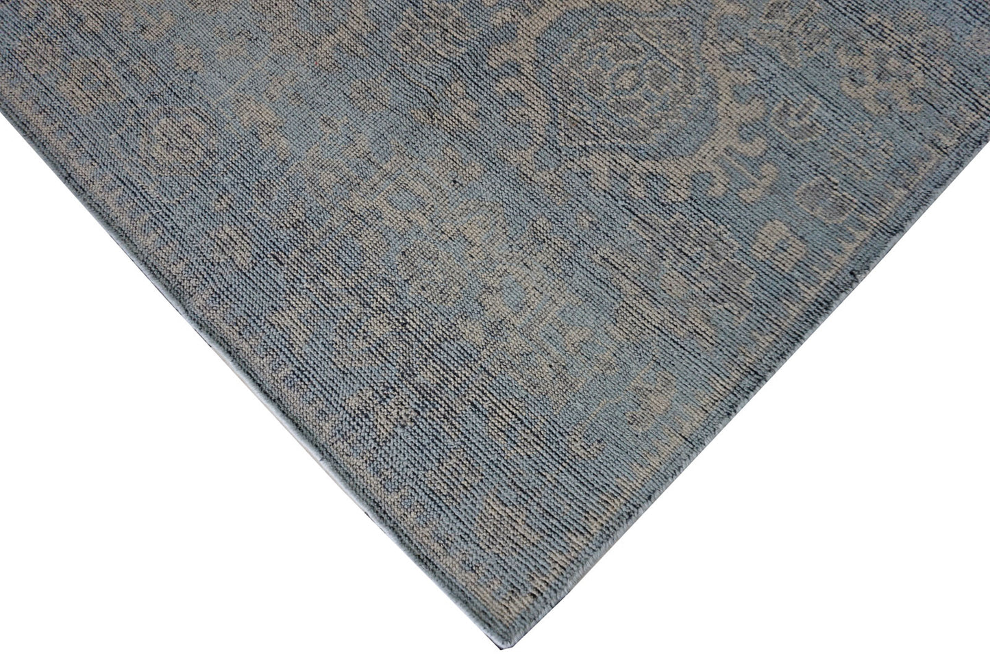 Modern L.Blue 2177 8x10 Hand Knotted Area Rug from India