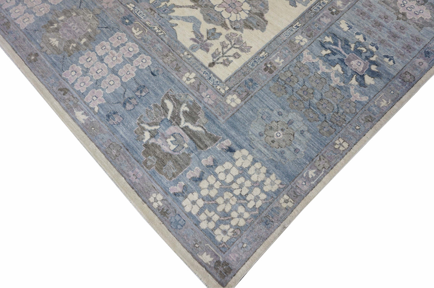 Traditional Ivory OUSHAK 8x10 Hand Knotted Area Rug from Afghanistan