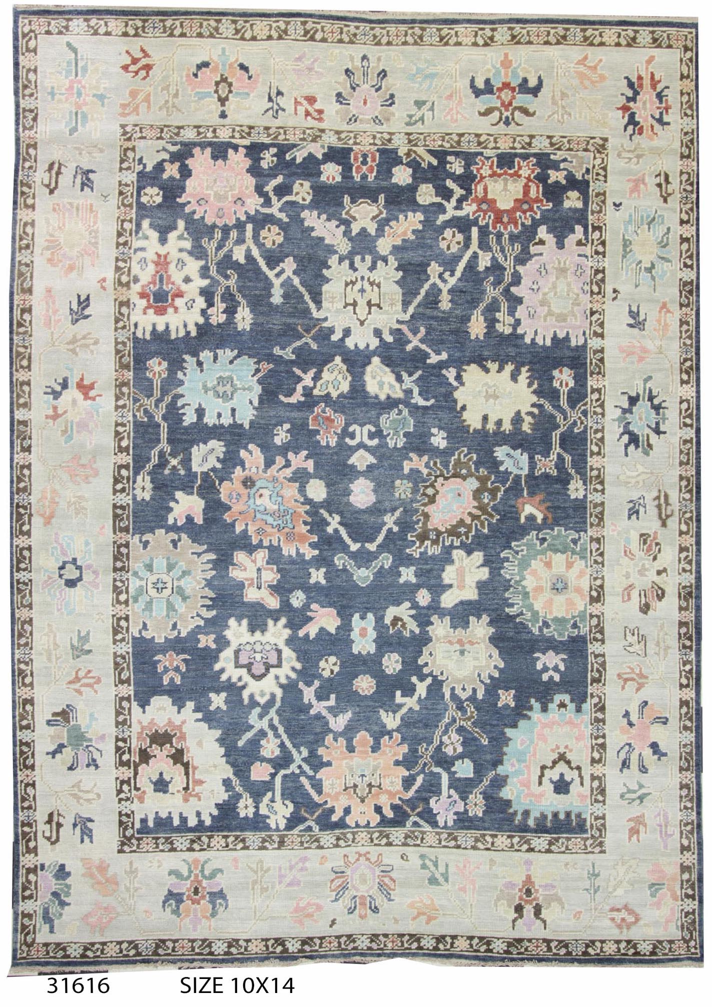 Traditional Blue ARF-07 10x14 Hand Knotted Area Rug from India