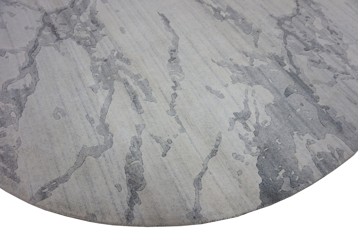 Modern Mix B1324 8ft Round Hand Knotted Area Rug from India