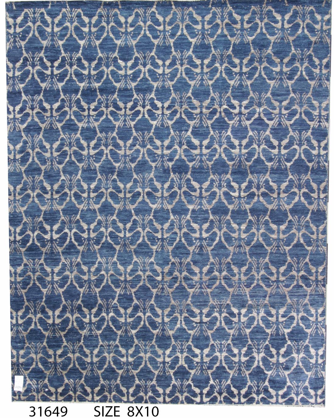 Traditional D.Blue GC154 8x10 Flat Weave Area Rug from Afghanistan