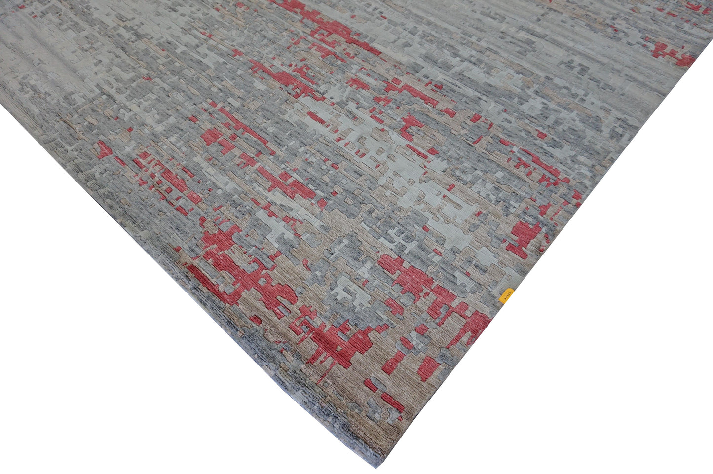 Modern Beige 26087 9x12 Hand Knotted Area Rug from India