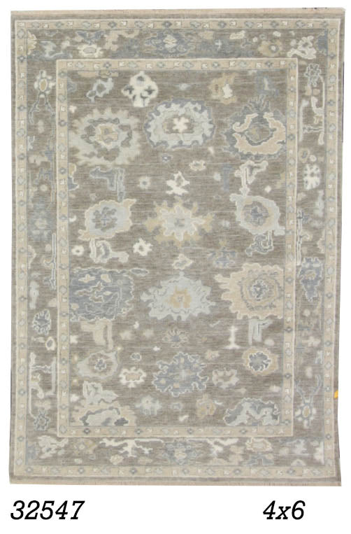 Traditional Brown AT-175 4x6 Hand Made Area Rug from Persian
