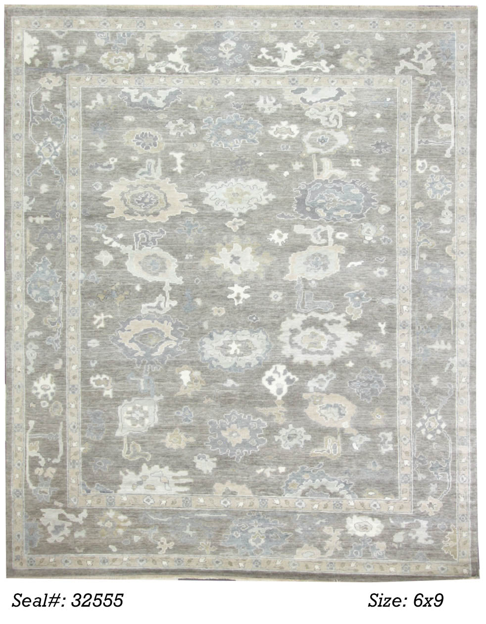 Traditional Brown AT-175 6x9 Hand Made Area Rug from Persian