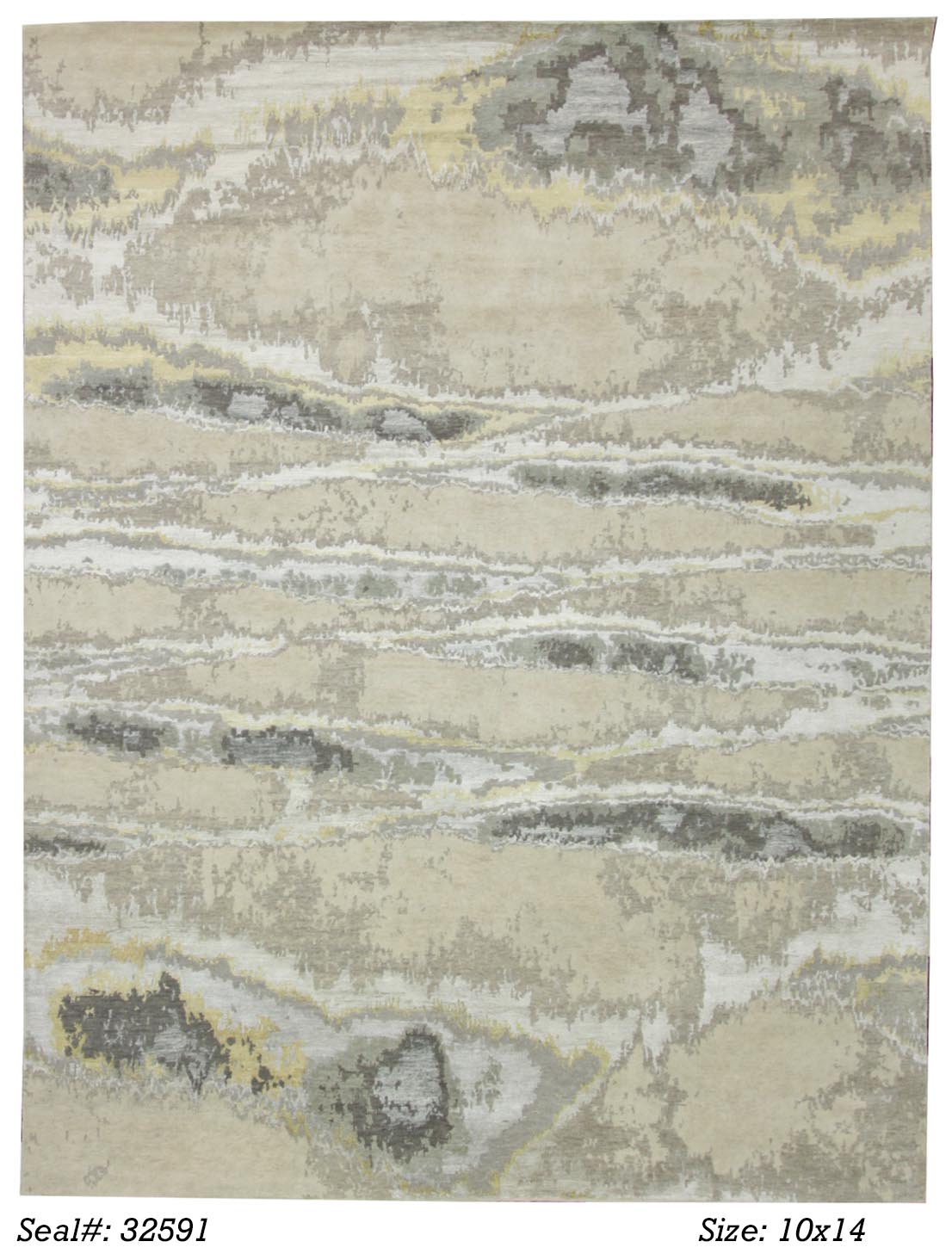 Modern Bruntgold AV-02 9x12 Hand Knotted Area Rug from India