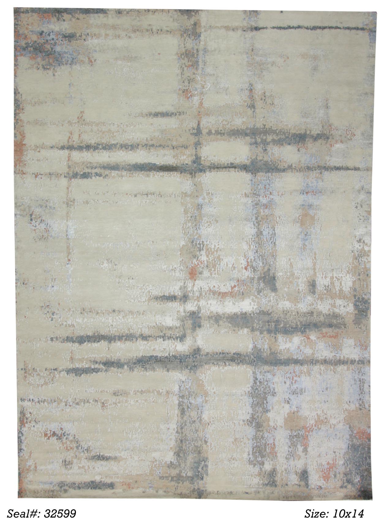 Modern Silver AV-09 10x14 Hand Knotted Area Rug from India