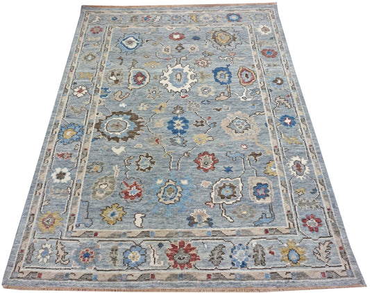 Traditional Silver AT-210 4x6 Hand Made Area Rug from India