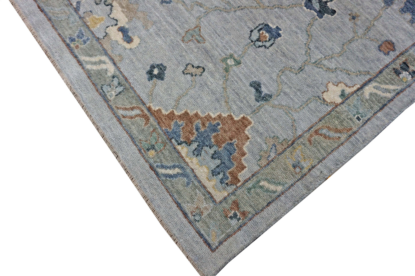 Traditional Grey AT-161 8x10 Hand Knotted Area Rug from India