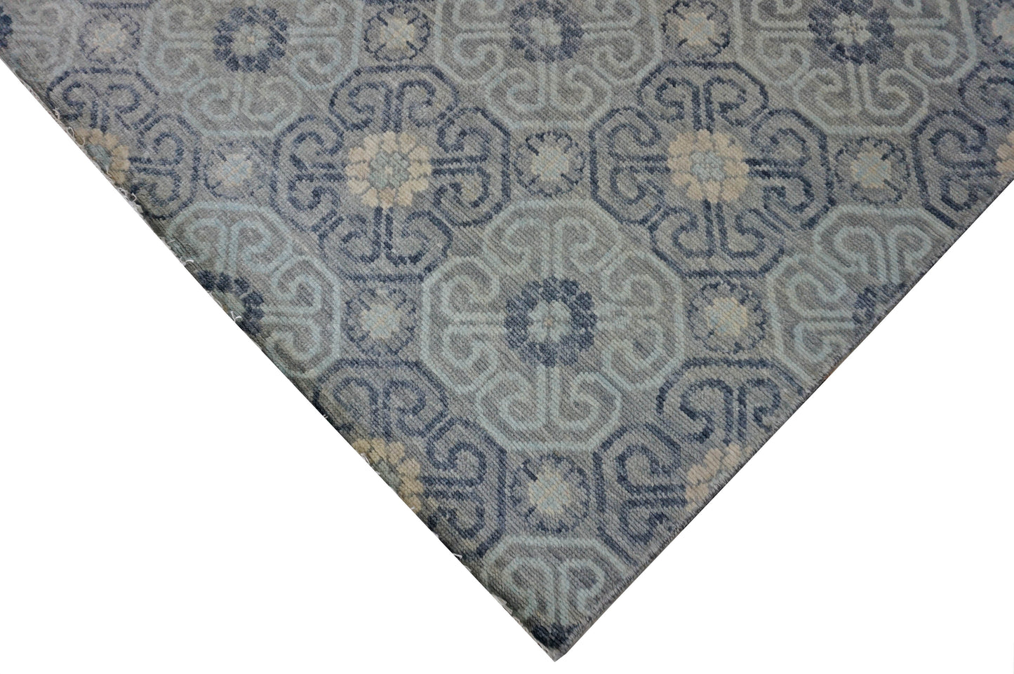 Modern L.Blue GC-54 12x15 Hand Knotted Area Rug from India