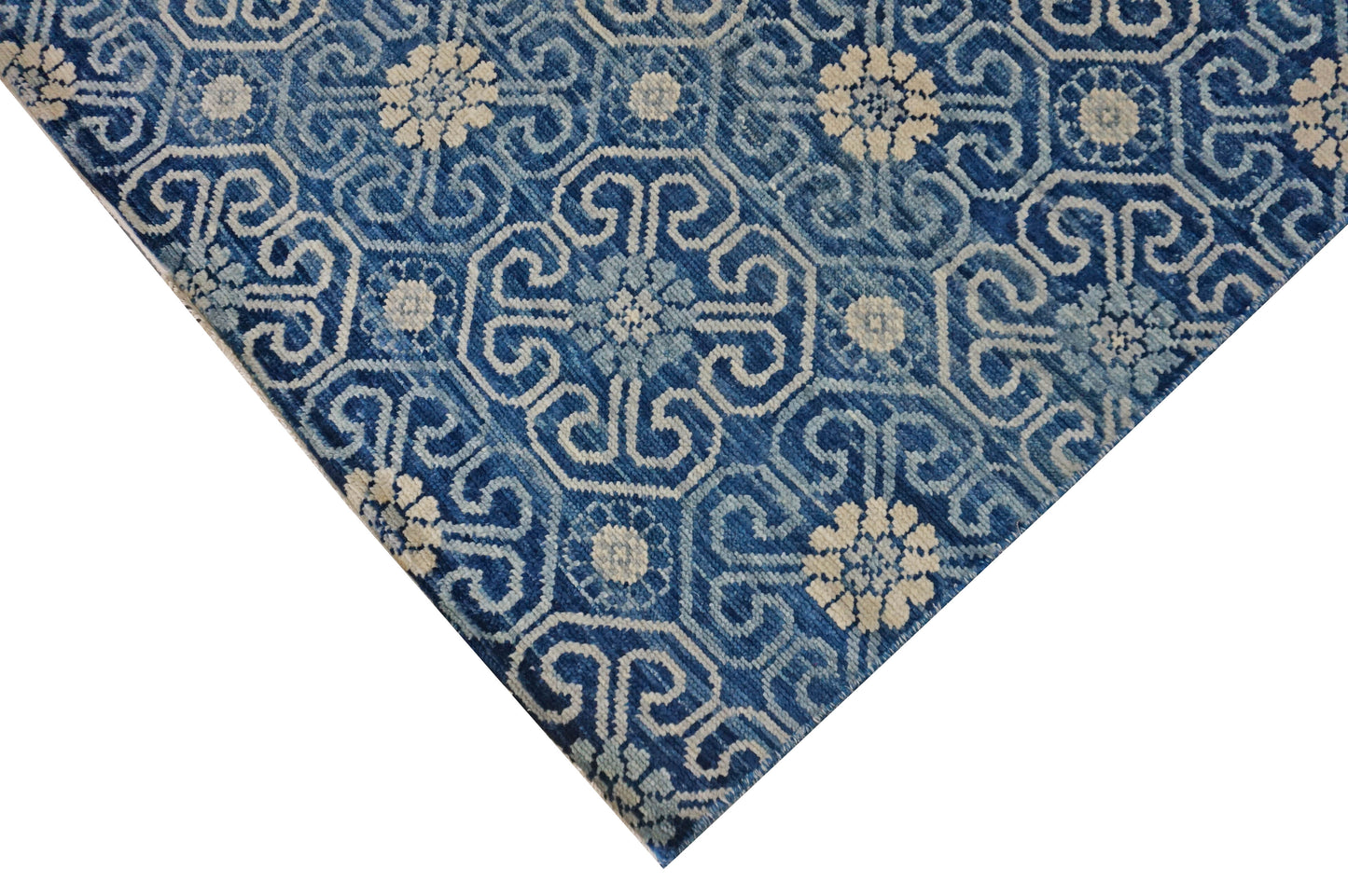 Modern Dblue GC-54 10x14 Hand Knotted Area Rug from India