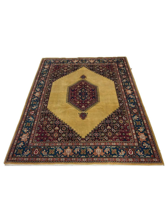 Traditional Gold B-9 OPEN 8x10 Hand Knotted Area Rug from India