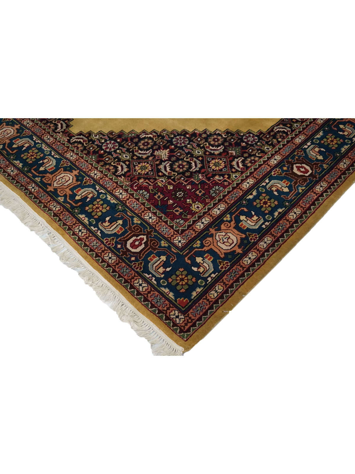 Traditional Gold B-9 OPEN 8x10 Hand Knotted Area Rug from India