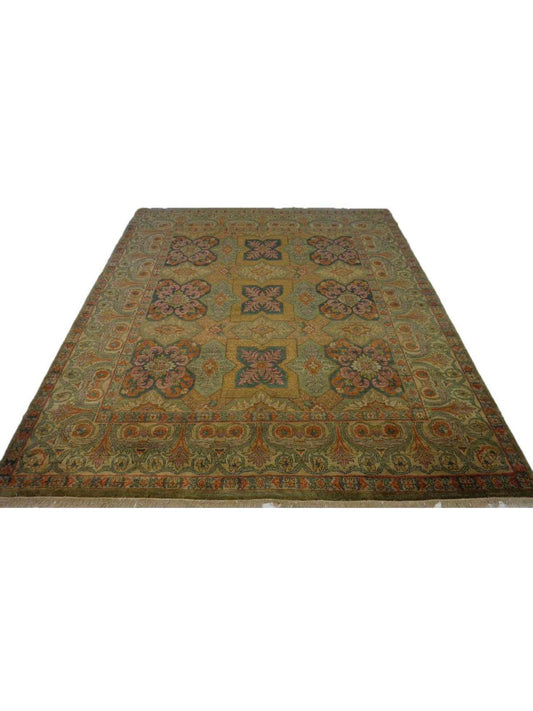 Traditional Multi SK-978 8x10 Hand Knotted Area Rug from India