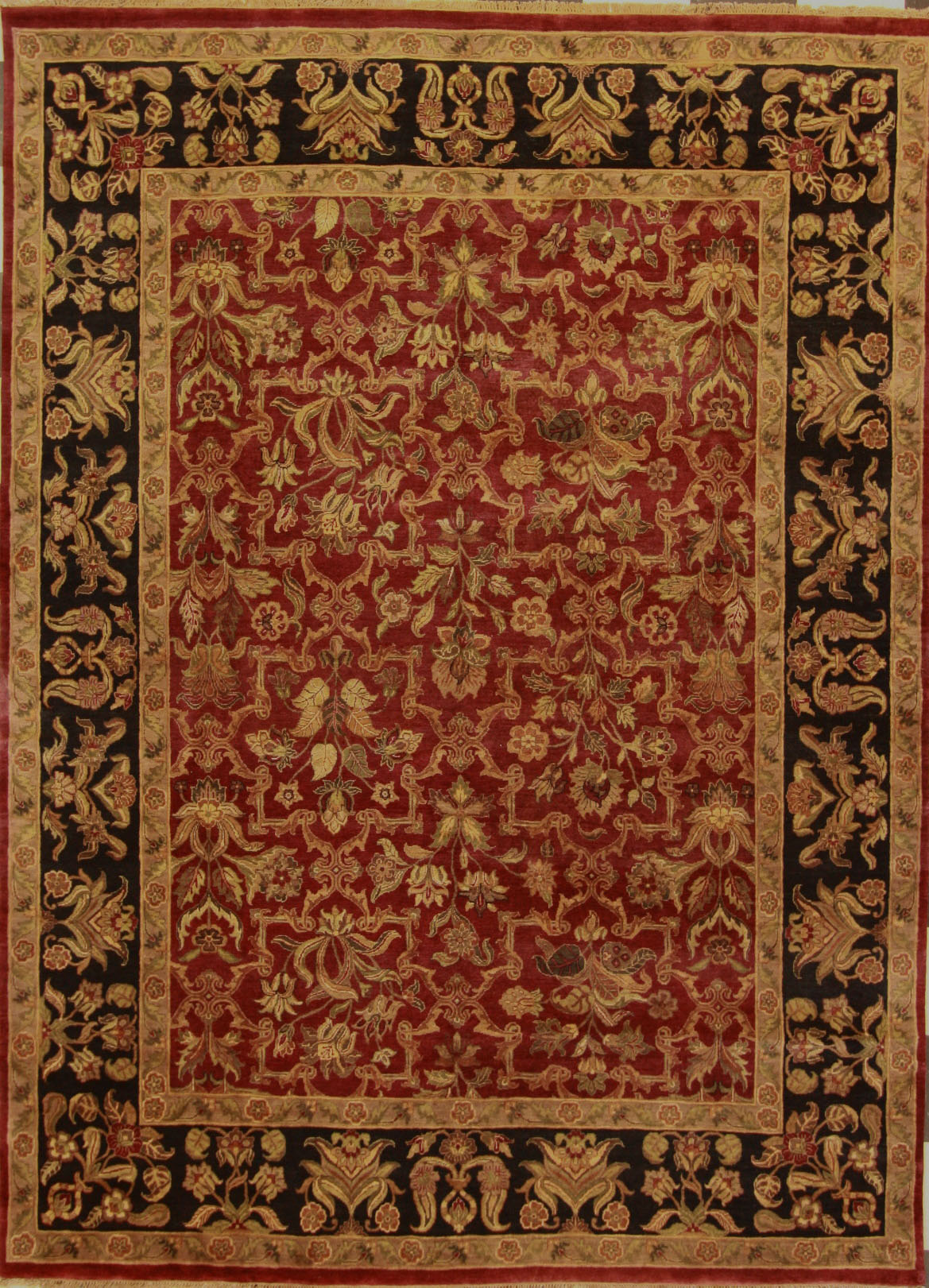Traditional Red AB-259 9x12 Hand Knotted Area Rug from India