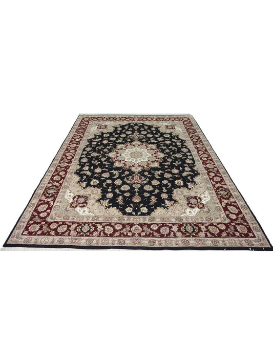 Traditional Black MED.KASHAN 8x10 Hand Knotted Area Rug from China