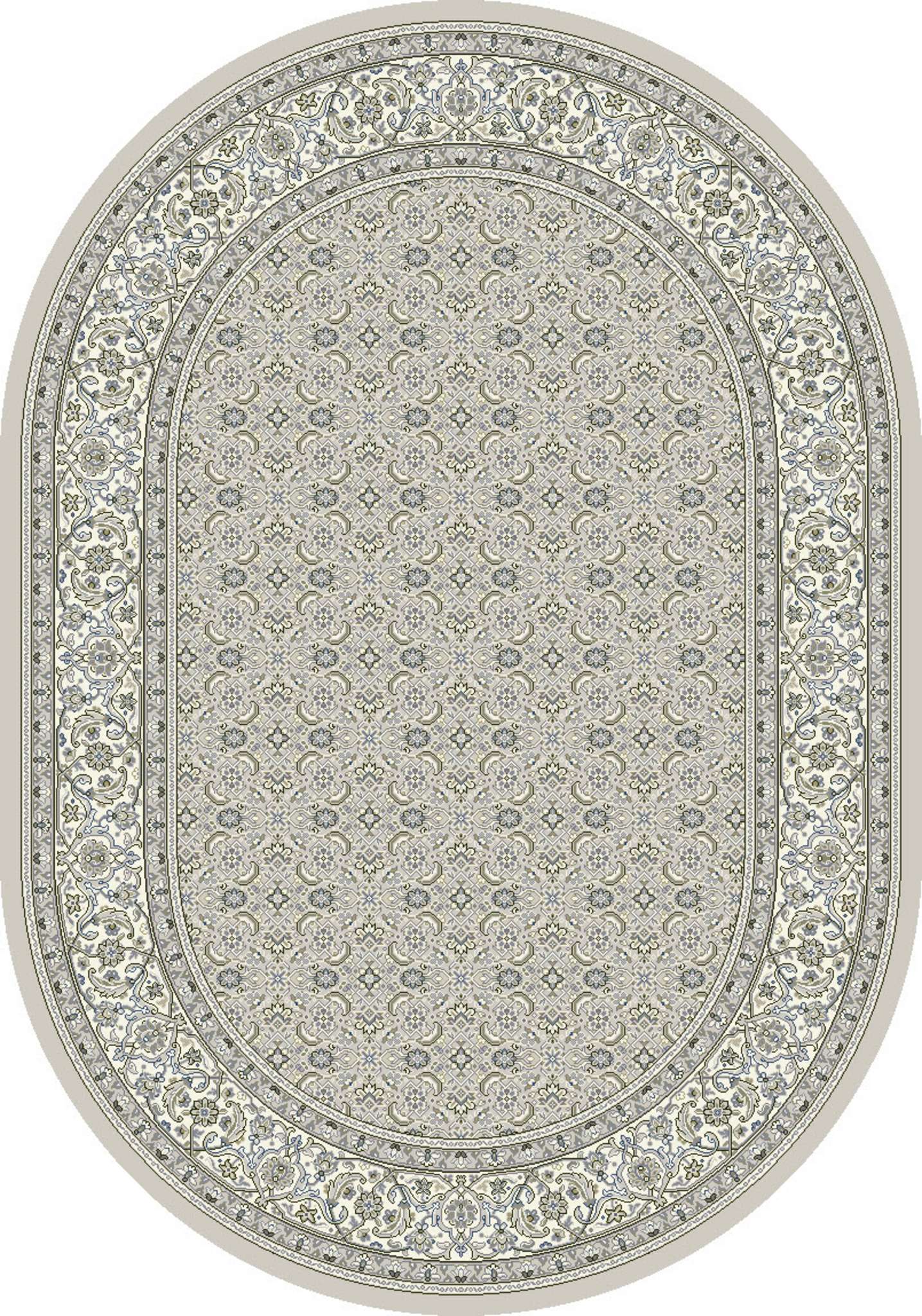 Dynamic Ancient Garden 57011 Soft Grey-Cream Area Rug Collection