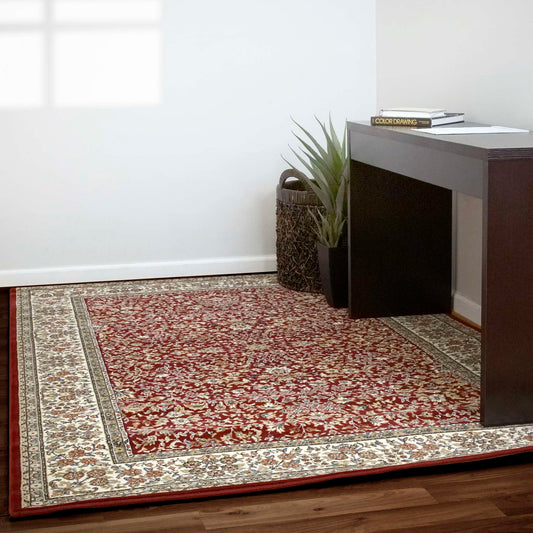 Dynamic Ancient Garden 57078 Red-Ivory Area Rug Collection