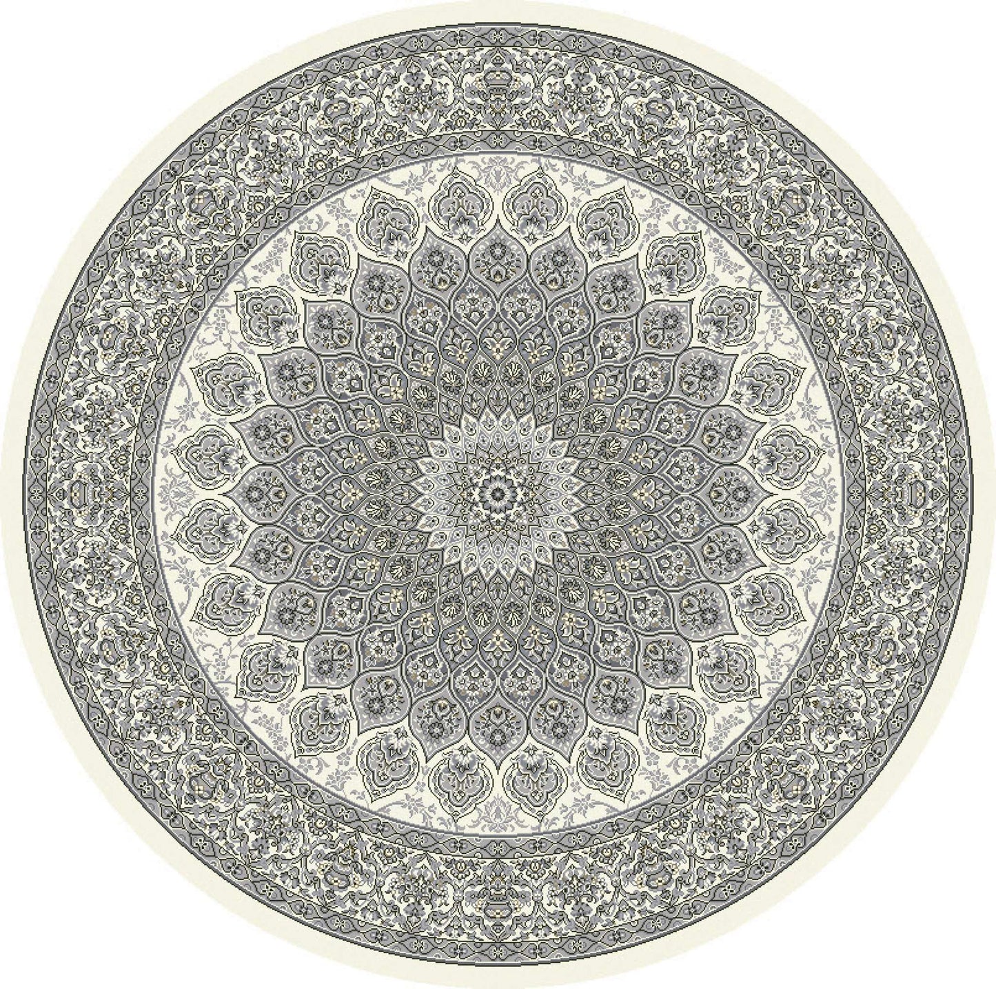 Dynamic Ancient Garden 57090 Cream-Grey Area Rug Collection