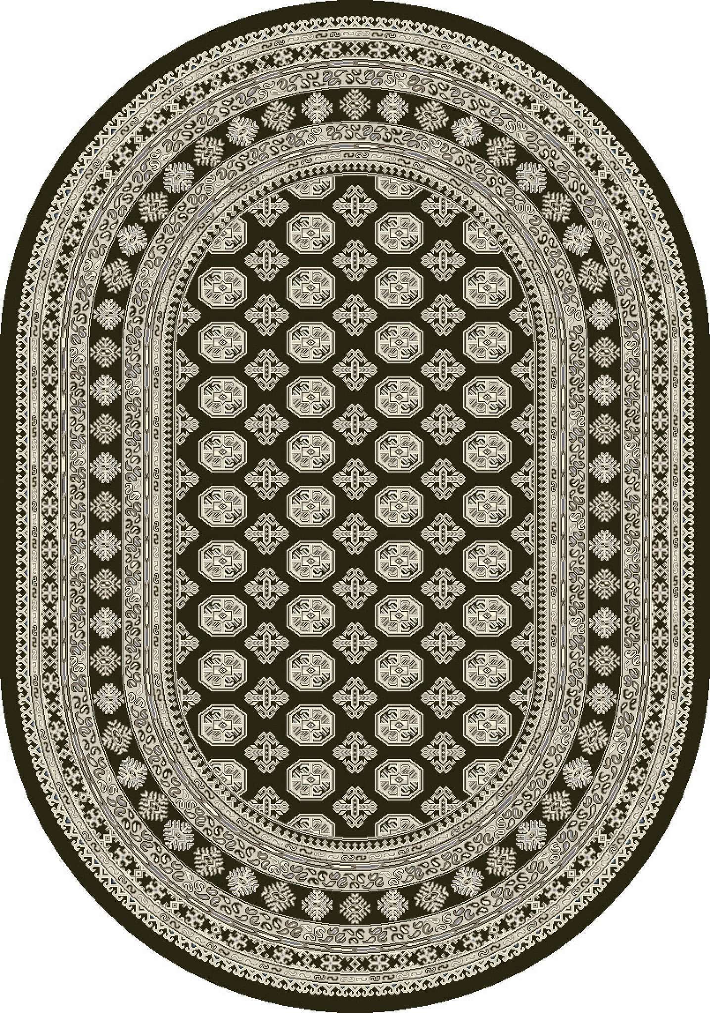 Dynamic Ancient Garden 57102 Charcoal-Silver Area Rug Collection