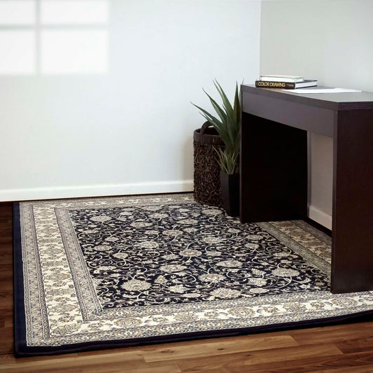 Dynamic Ancient Garden 57120 Blue-Ivory Area Rug Collection