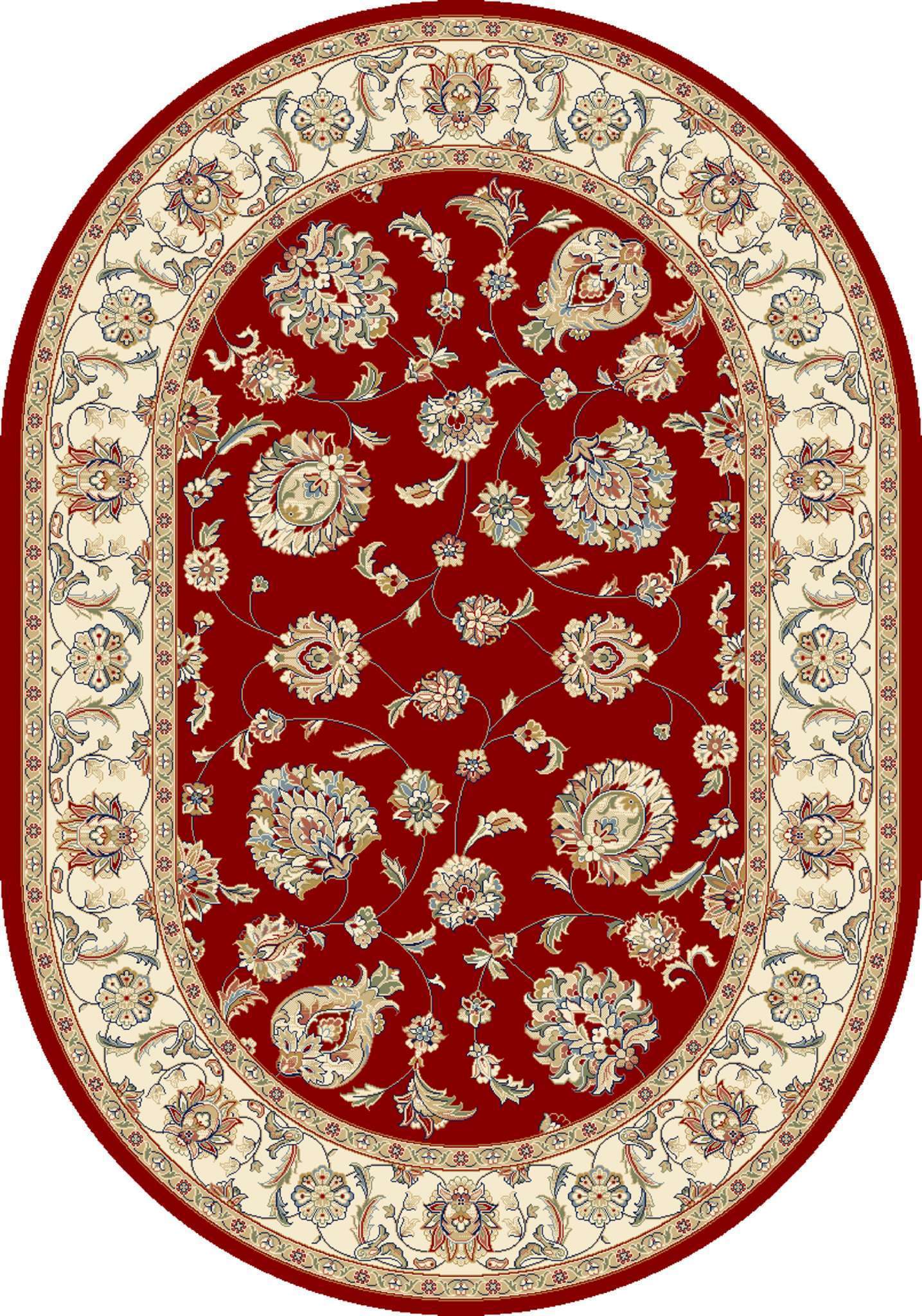 Dynamic Ancient Garden 57365 Red-Ivory Area Rug Collection