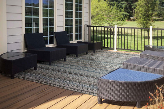 Dynamic Brighton 8570 Beige-Blue Area Rug Collection