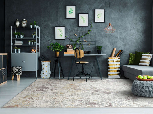 Dynamic Couture 52023 Grey-Gold Area Rug Collection