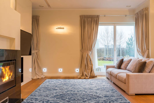 Dynamic Mosaic 1670 Cream-Grey-Blue Area Rug Collection