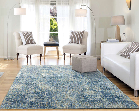 Dynamic Quartz 27040 Ivory-Blue Area Rug Collection