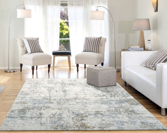Dynamic Quartz 27061 Ivory-Blue Area Rug Collection