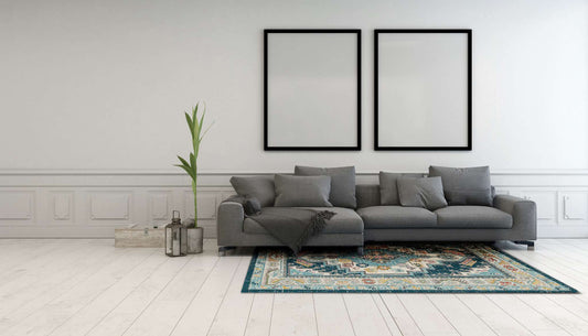 Dynamic Zodiac 6631 Beige-Blue Area Rug Collection