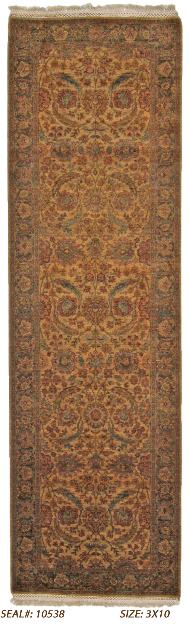 The Rug Mall Traditional Om-25 Beige-Green Area Rug | 10538