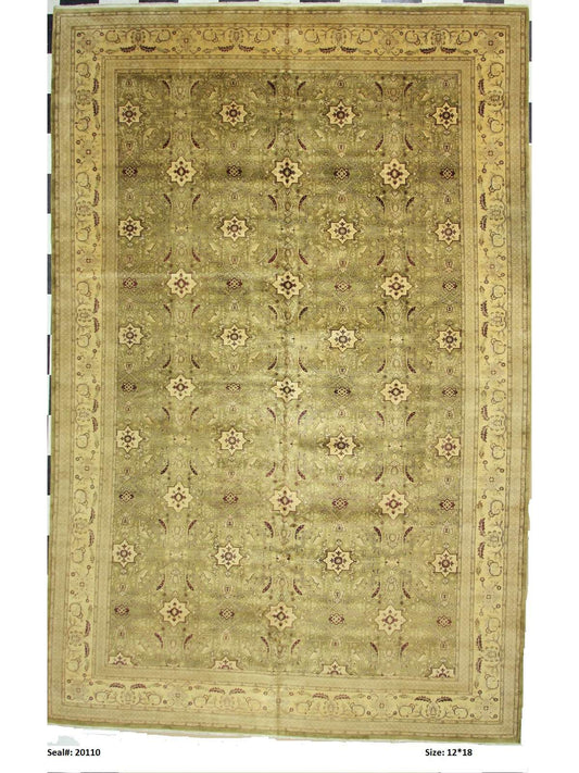 Traditional L.Green SI-43 12x18 Hand Knotted Area Rug from India
