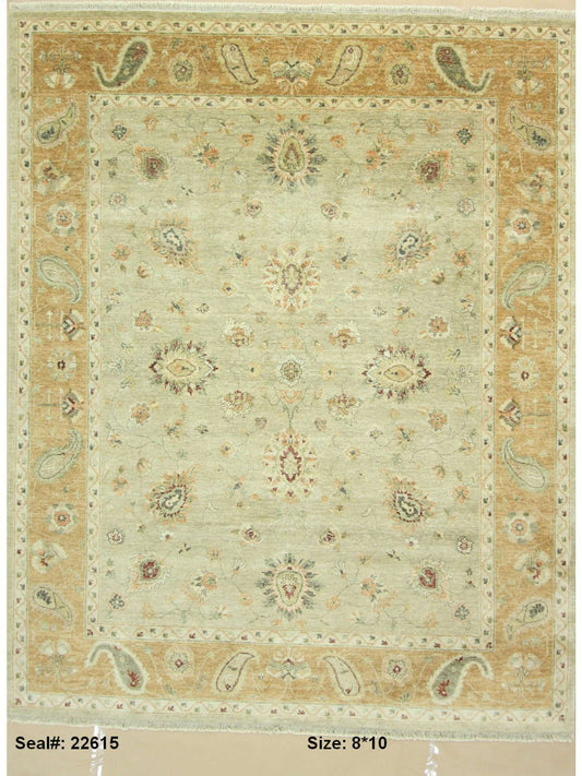 Traditional Camel CO-A131 8x10 Hand Knotted Area Rug from India