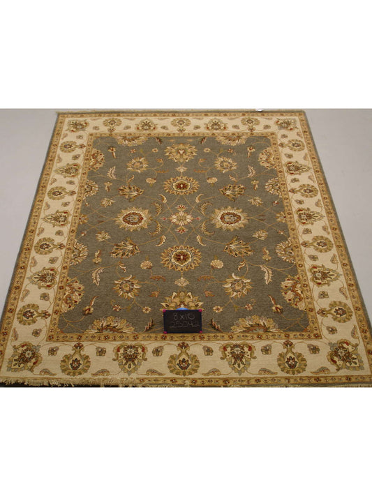 Traditional Gry J-54 8x10 Hand Knotted Area Rug from India