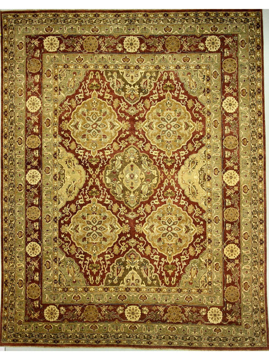 Traditional Rust GCH-8C 8x10 Hand Knotted Area Rug from India