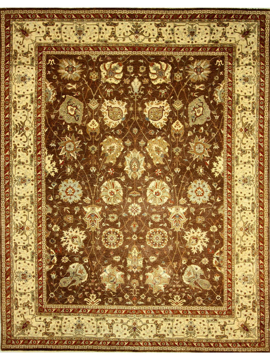 Traditional Brown GCH-5A 8x10 Hand Knotted Area Rug from India