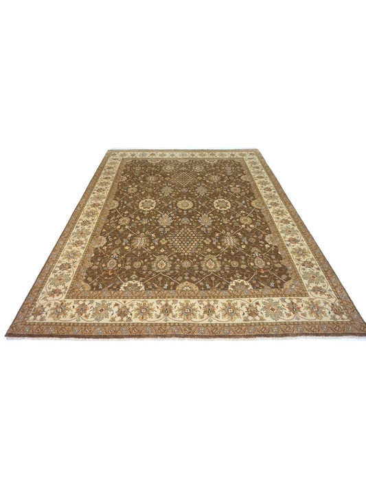 Traditional Brown GCH-18D 8x10 Hand Knotted Area Rug from India
