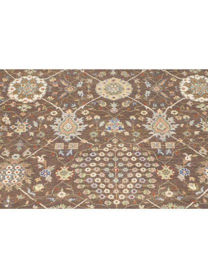 Traditional Brown GCH-18D 8x10 Hand Knotted Area Rug from India