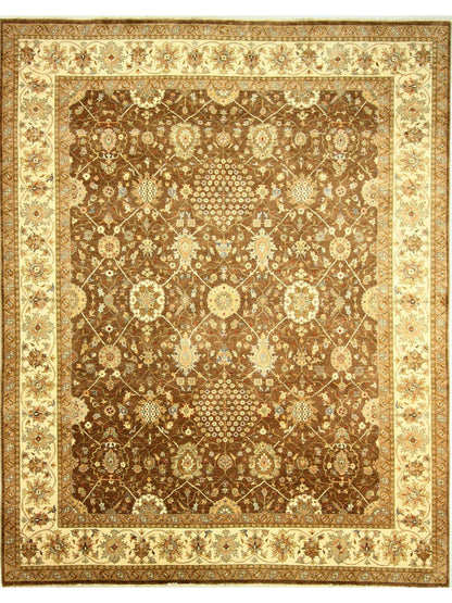 Traditional Brown GCH-18D 8x10 Hand Knotted Area Rug from India