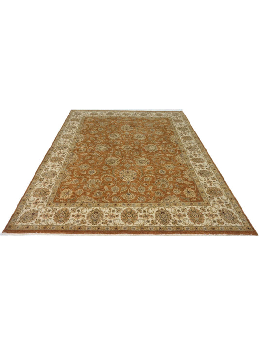Traditional Rust CE-7018 8x10 Hand Knotted Area Rug from India