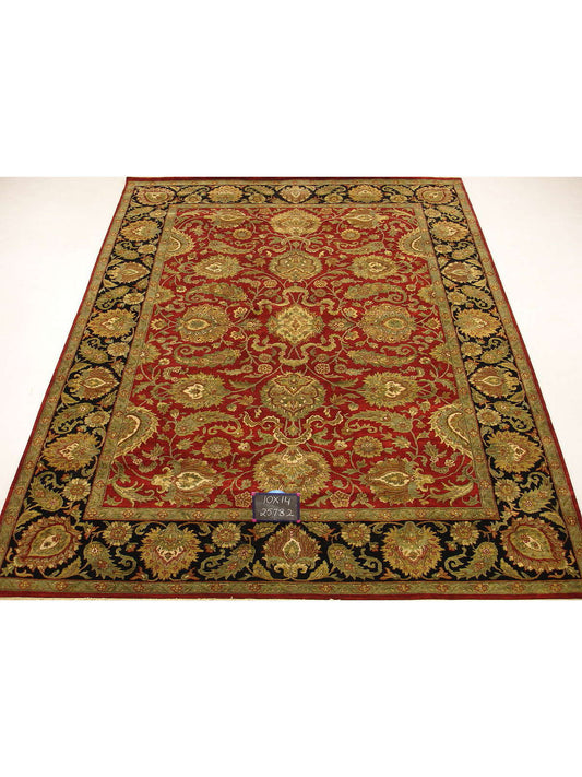 Traditional Red SK-973 10x14 Hand Knotted Area Rug from India