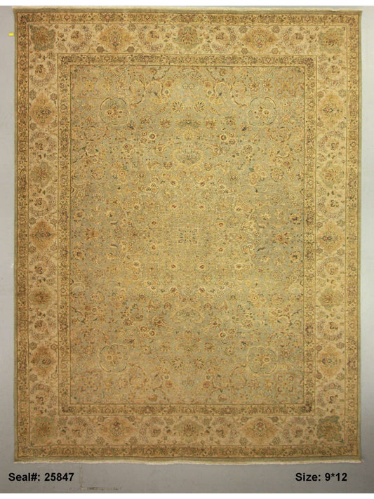 Traditional L.Green GA-1 9x12 Hand Knotted Area Rug from India