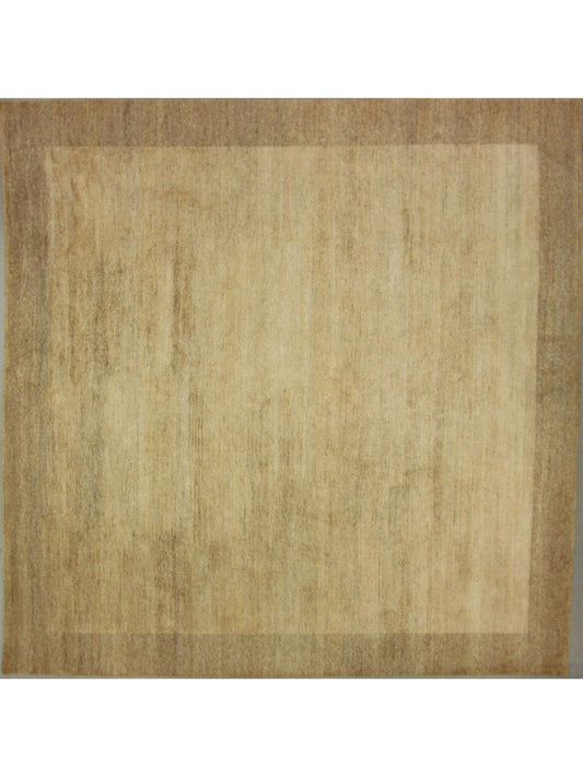 Traditional Beige ASSORTED 10ft Square Hand Knotted Area Rug from Nepal