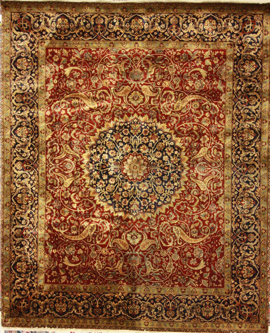 Traditional Red PC-1 8x10 Hand Knotted Area Rug from India