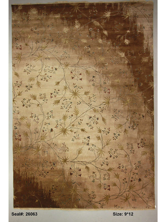Modern Multi FLS-18B 9x12 Hand Knotted Area Rug from India